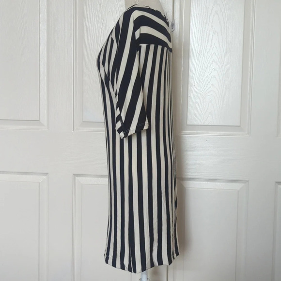 Diesel Black and White Stripe Dress - Picture 3 of 5
